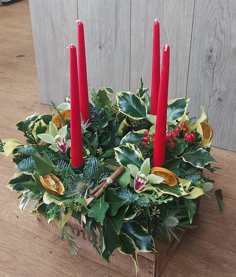 Advent wreath with candles